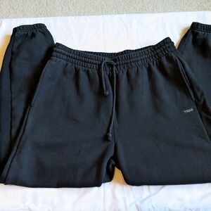 Aritzia TNA Cozy Fleece Boyfriend Sweatpants Black Large